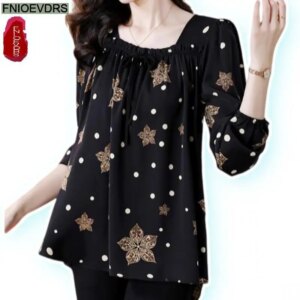 Loose Clothes Women 2024 Autumn Elegant Office Lady Button Shirts Casual Retro Vintage Ruffles Tunic Peplum Belly Tops Blouses