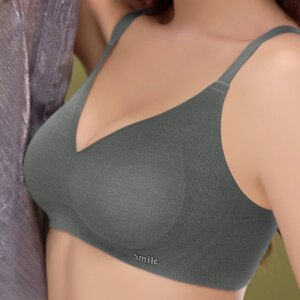 Soft Support Strips Skin-friendly Underwear Comfortable  Close-Fitting No Steel Ring Gathered Up Beautiful Back Latex Cup Bra