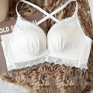 Glamour Front Closure Padded Bras Small Busts Push Up No Underwire Designed with Extra Padding for Confident and Alluring Look